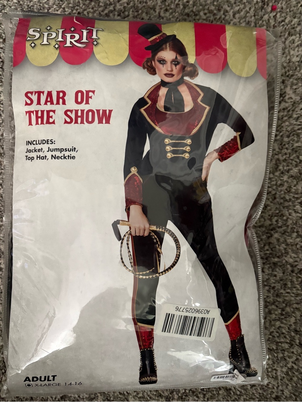 New never worn Women's Ringmaster Jumpsuit size xl.